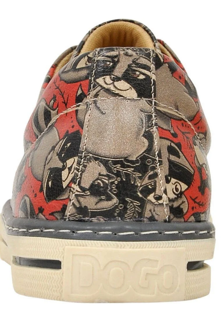 Kadın Vegan Deri Gri Sneakers - Raccoon Mode on Tasarım