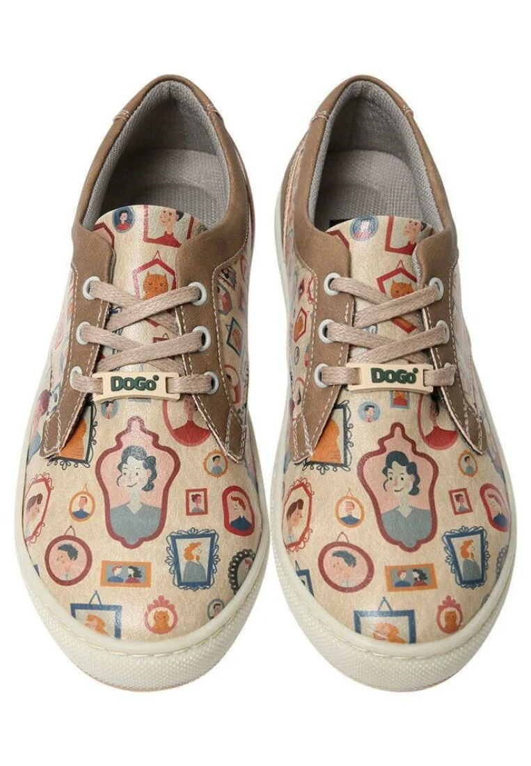 Kadın Vegan Deri Kahverengi Sneakers - Best Memories Tasarım