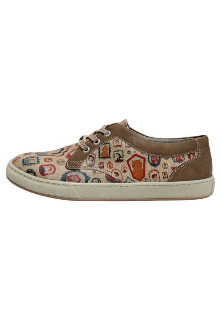 Kadın Vegan Deri Kahverengi Sneakers - Best Memories Tasarım