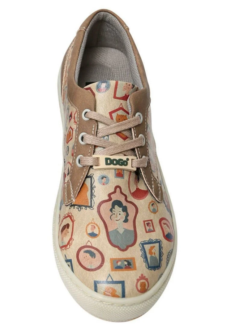 Kadın Vegan Deri Kahverengi Sneakers - Best Memories Tasarım