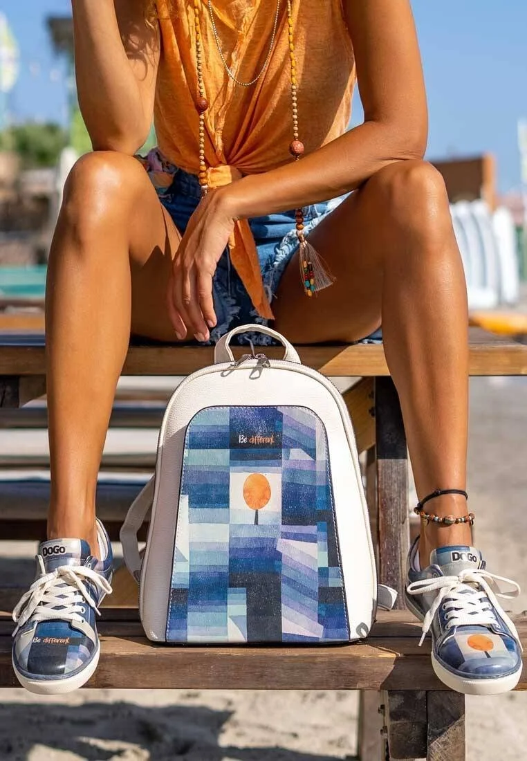 Kadın Vegan Deri Lacivert Sneakers - Be Different Tasarım