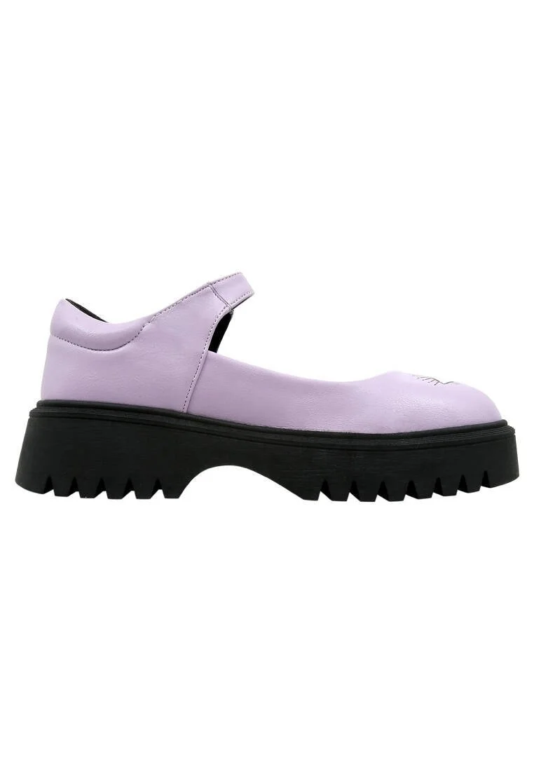 Kadın Vegan Deri Lila Mary Jane Loafer - Open Your Eyes Tasarım