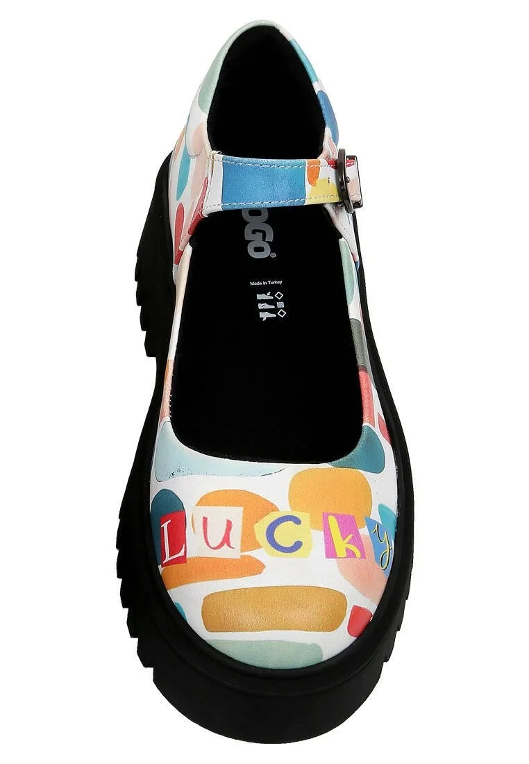 Kadın Vegan Deri Çok Renkli Mary Jane Loafer - Lucky Tasarım