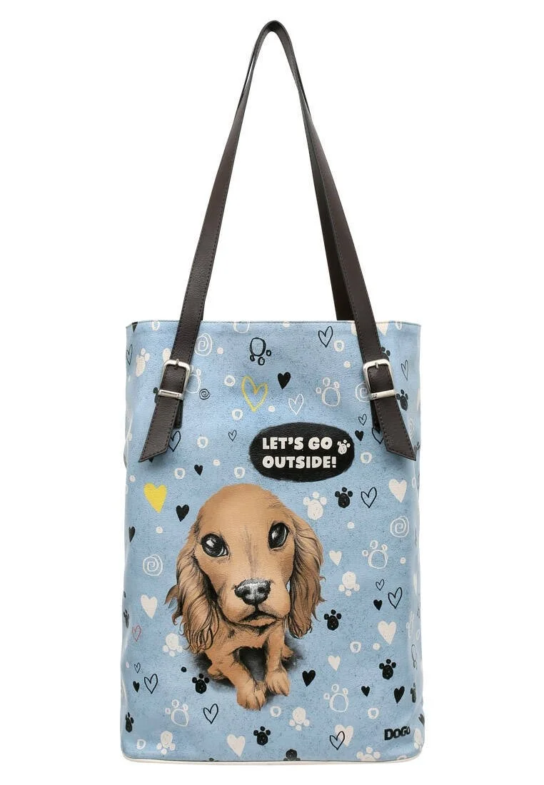 Kadın Vegan Deri Mavi Omuz Çantası - Hello My Hooman Tasarım