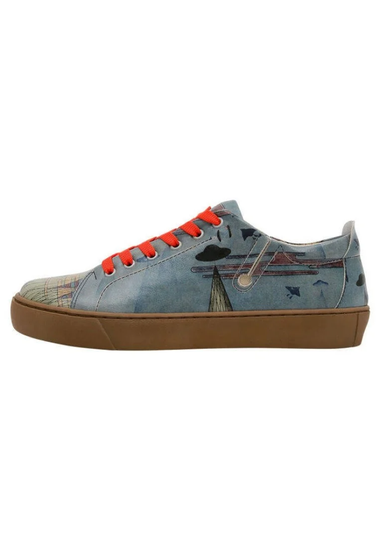 Kadın Vegan Deri Mavi Sneakers - The Future is Here Tasarım