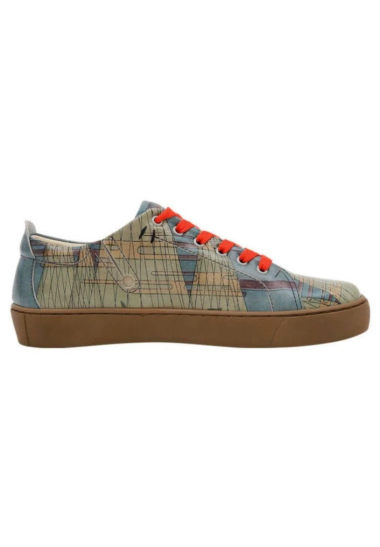 Kadın Vegan Deri Mavi Sneakers - The Future is Here Tasarım