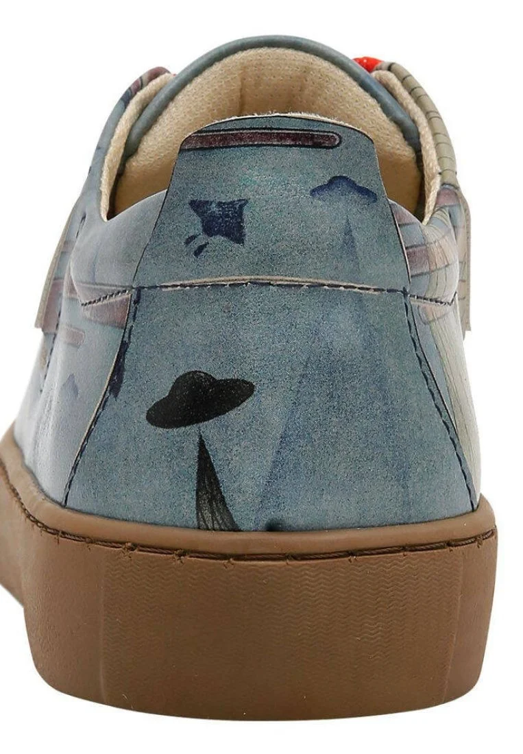 Kadın Vegan Deri Mavi Sneakers - The Future is Here Tasarım