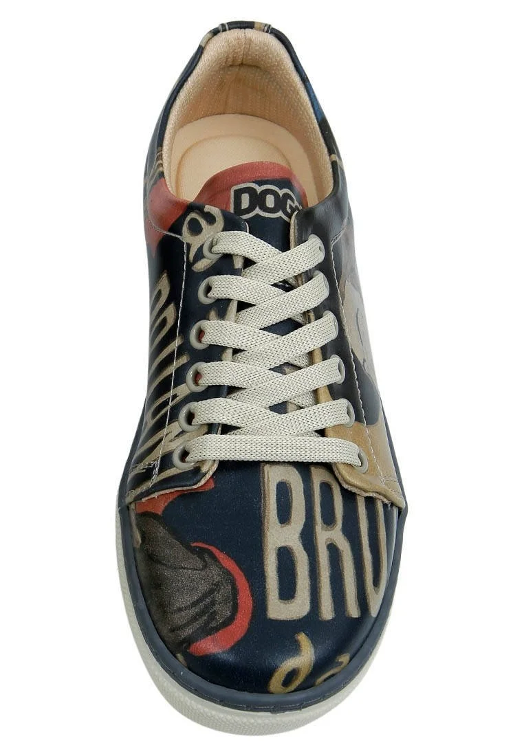 Kadın Vegan Deri Siyah Sneakers - Ambassadeurs Tasarım