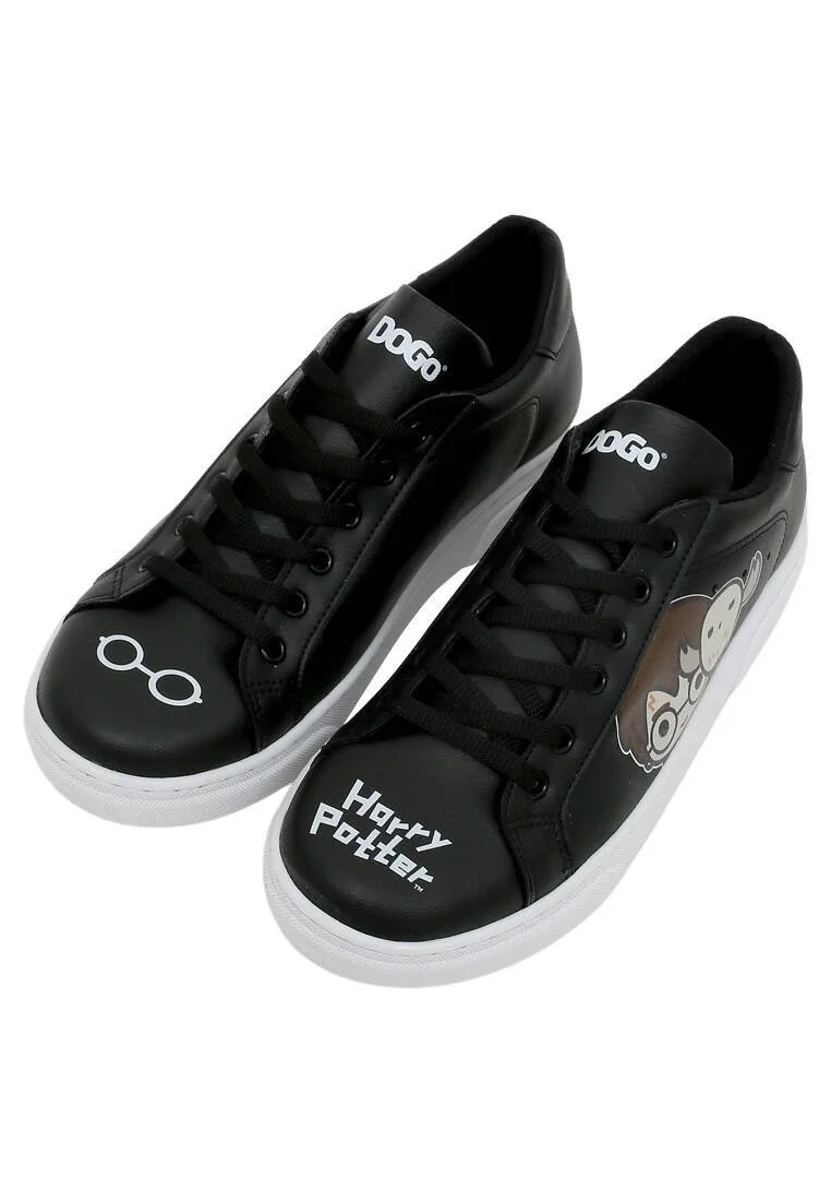 Kadın Vegan Deri Siyah Sneakers - Warner Bros Friends Till Eternity Harry Potter Tasarım