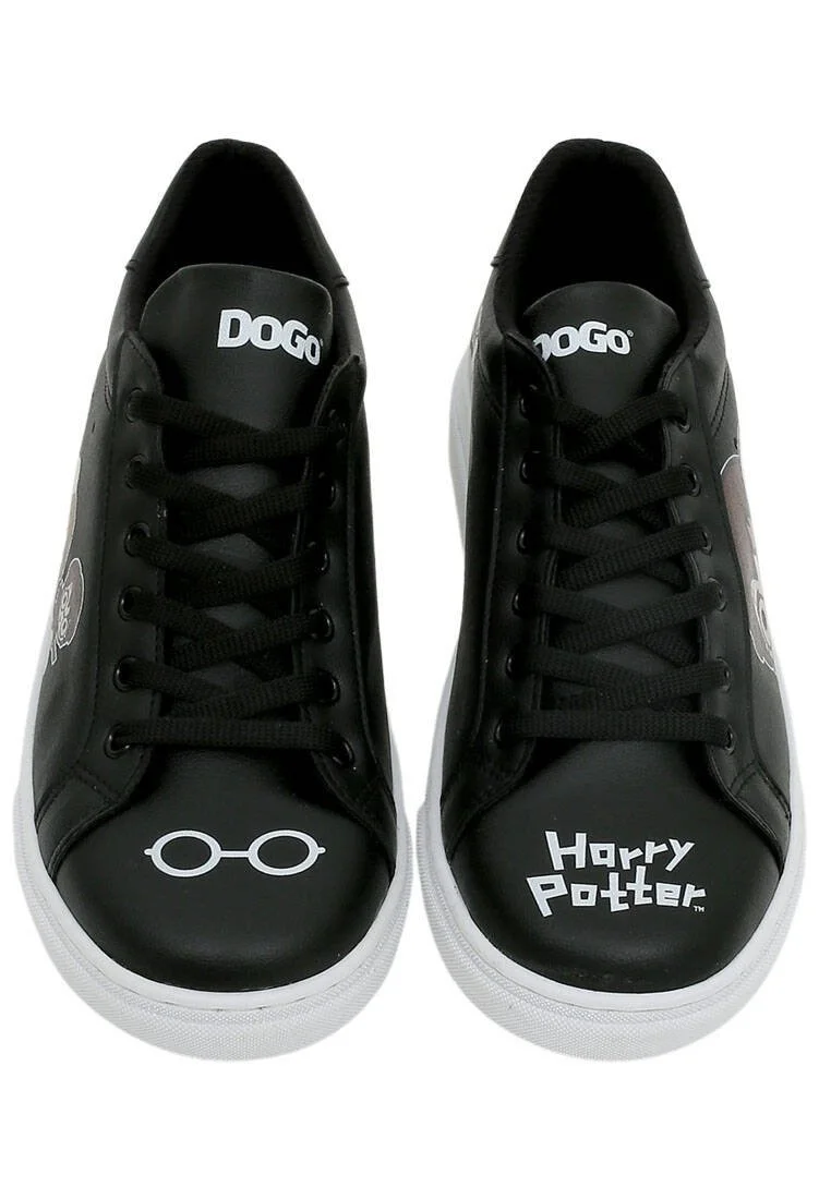 Kadın Vegan Deri Siyah Sneakers - Warner Bros Friends Till Eternity Harry Potter Tasarım