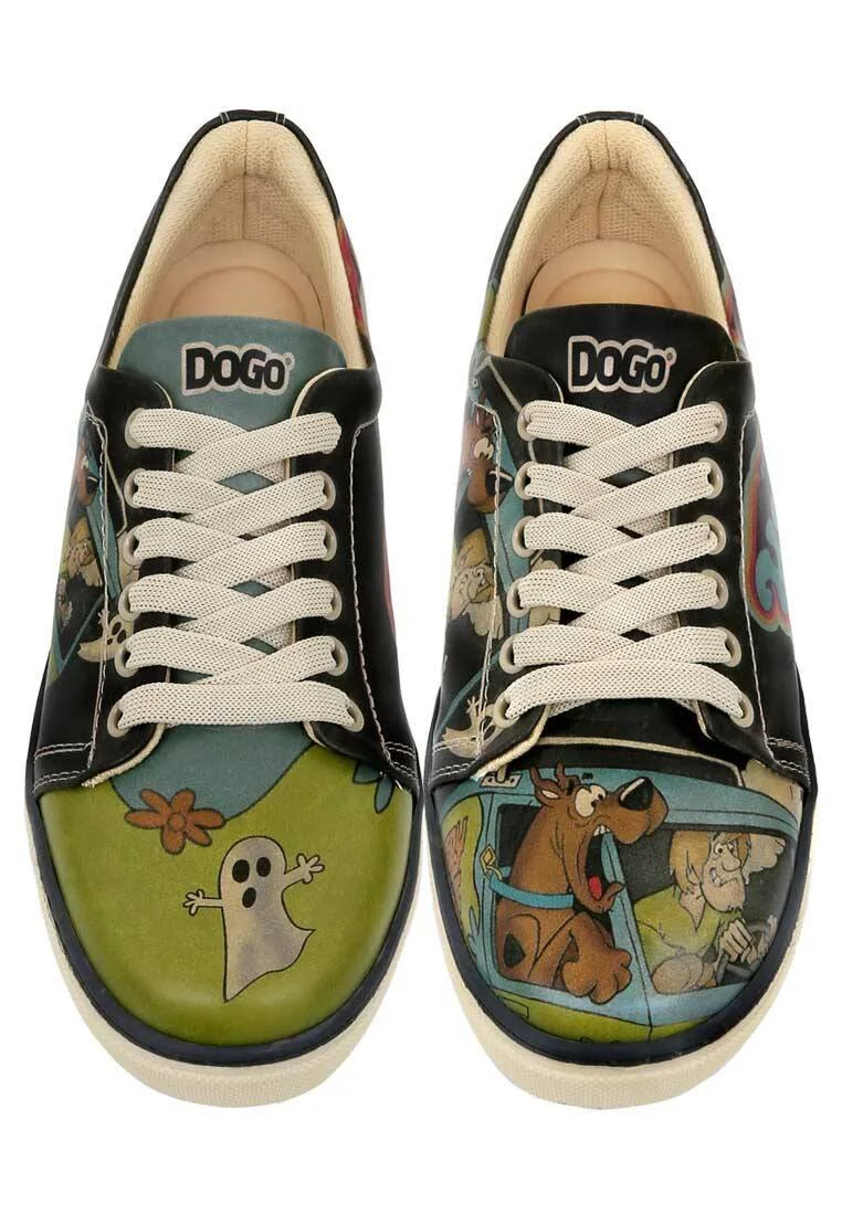 Dogo - Kadın Vegan Deri Siyah Sneakers - Warner Bros Scooby Doo The Sneaky Machine Tasarım (1)