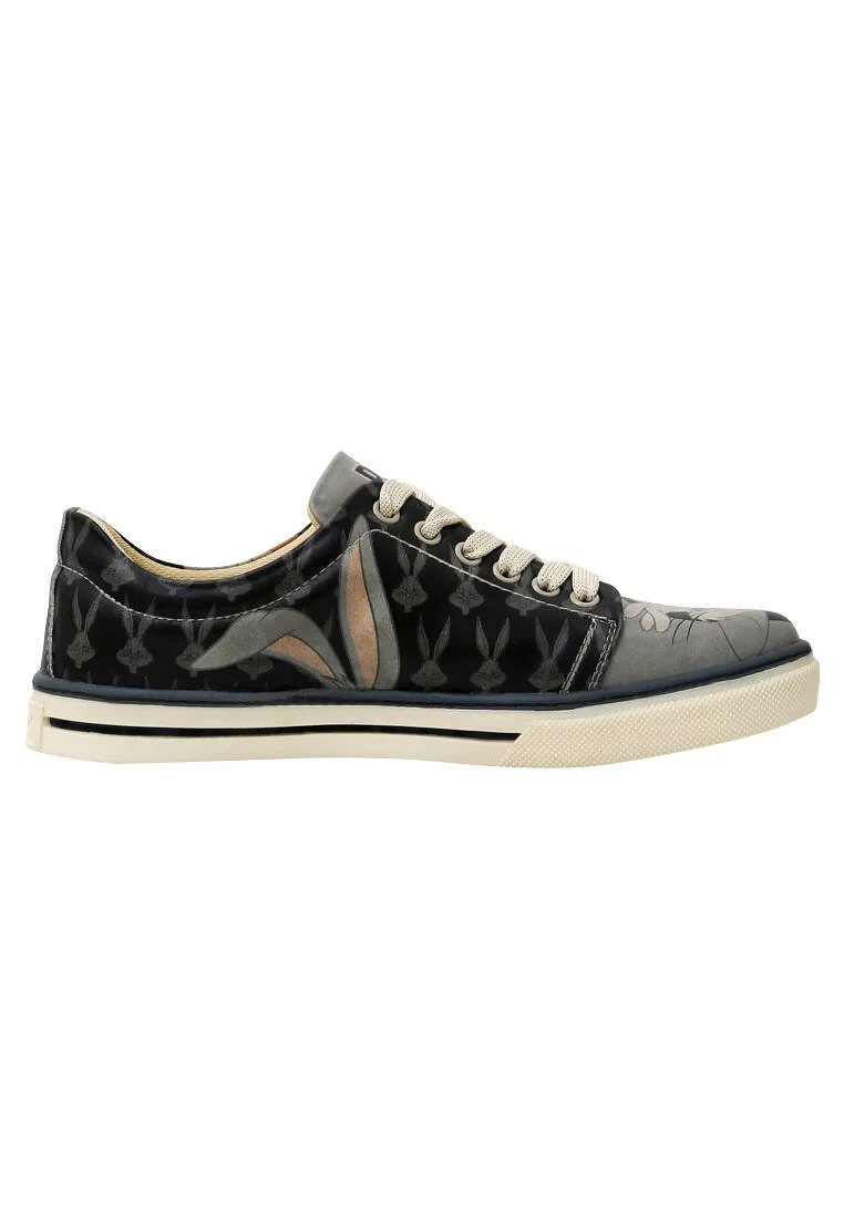 Kadın Vegan Deri Siyah Sneakers - Warner Bros Bugs Bunny Playful Bugs Tasarım