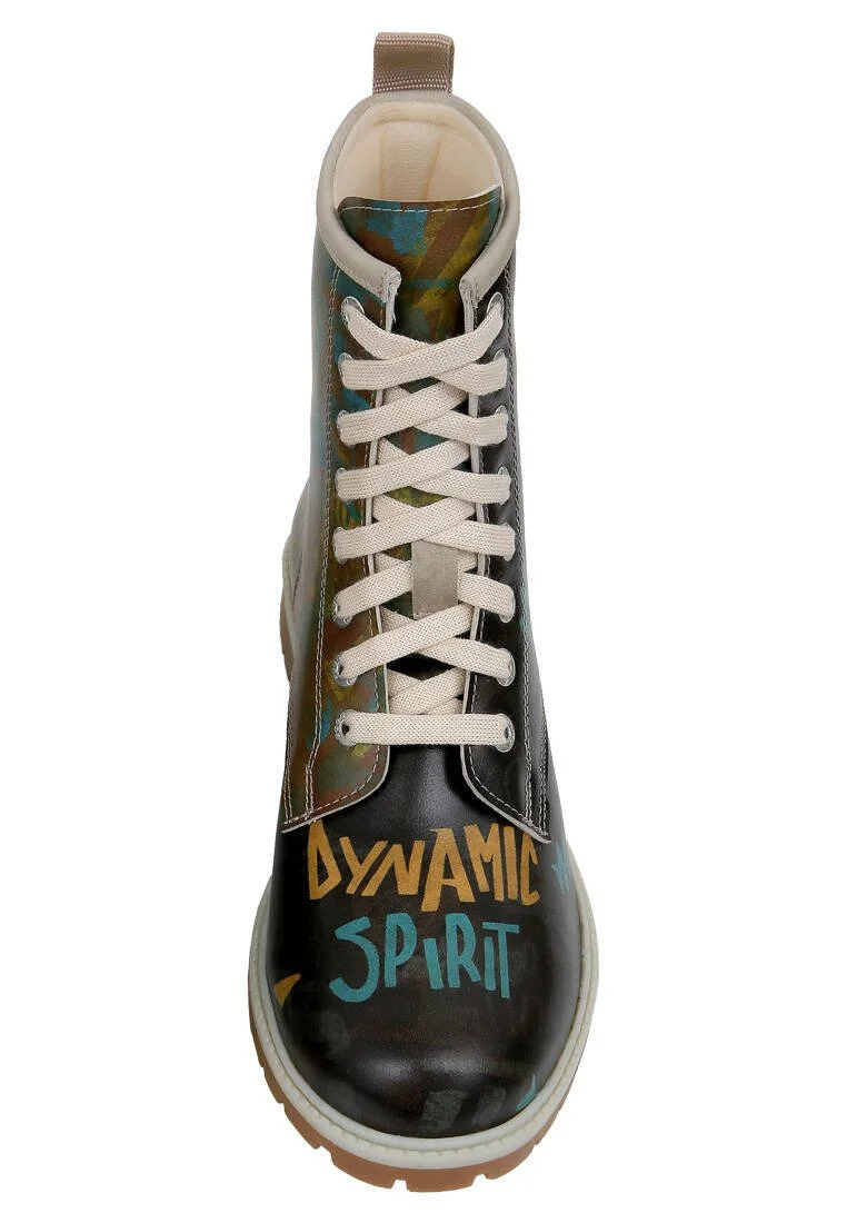 Kadın Vegan Deri Siyah Uzun Bot - Dynamic Spirit Tasarım