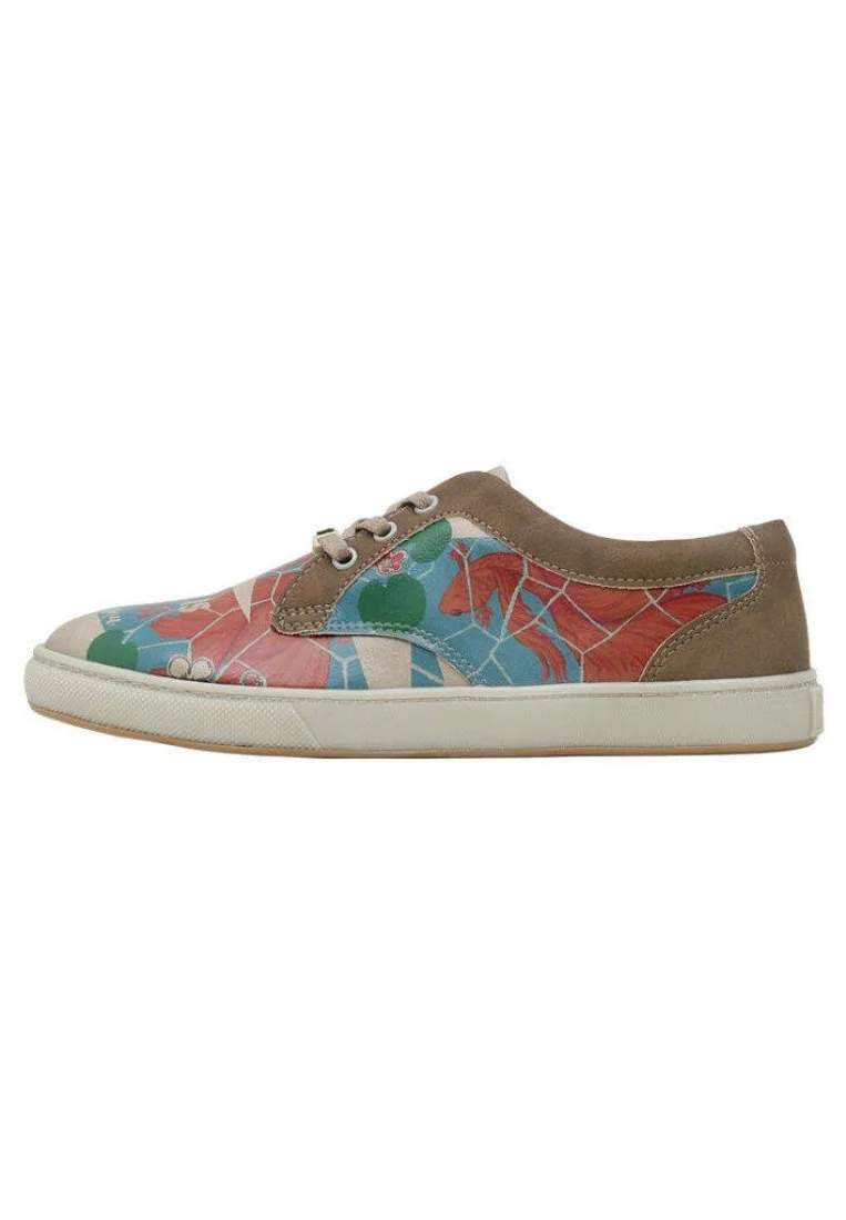 Kadın Vegan Deri Turkuaz Sneakers - Life is Betta with You Tasarım