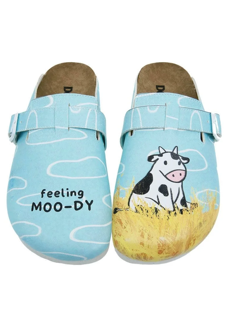 Kadın Vegan Deri Turkuaz Terlik - Feeling Moody Tasarım