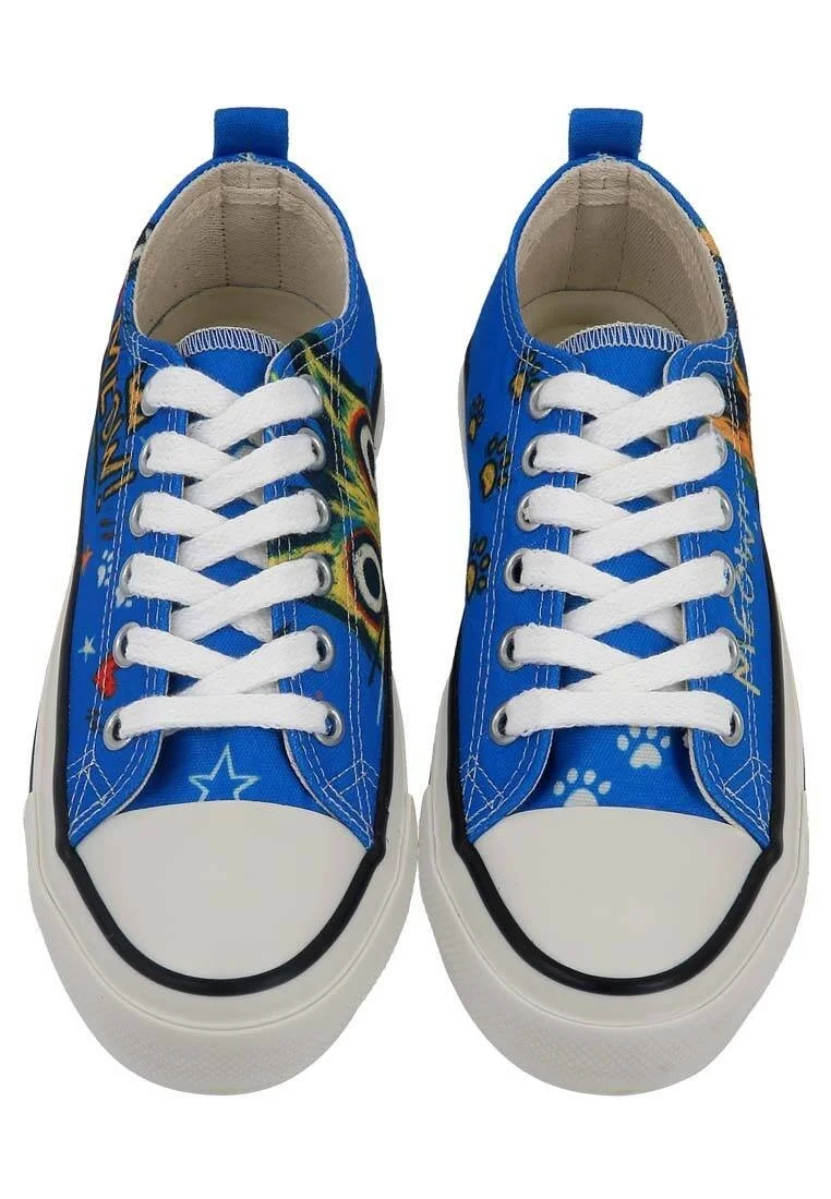 Kadın Vegan Mavi Sneakers - Meow Attack Tasarım