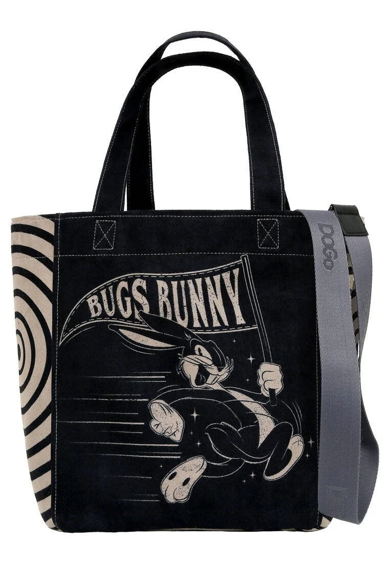 Kadın Vegan Siyah Large Tote Bag - Warner Bros What's Up, Bag! Tasarım Kadın Vegan Siyah Large Tote Bag - Warner Bros What's Up, Bag! Tasarım