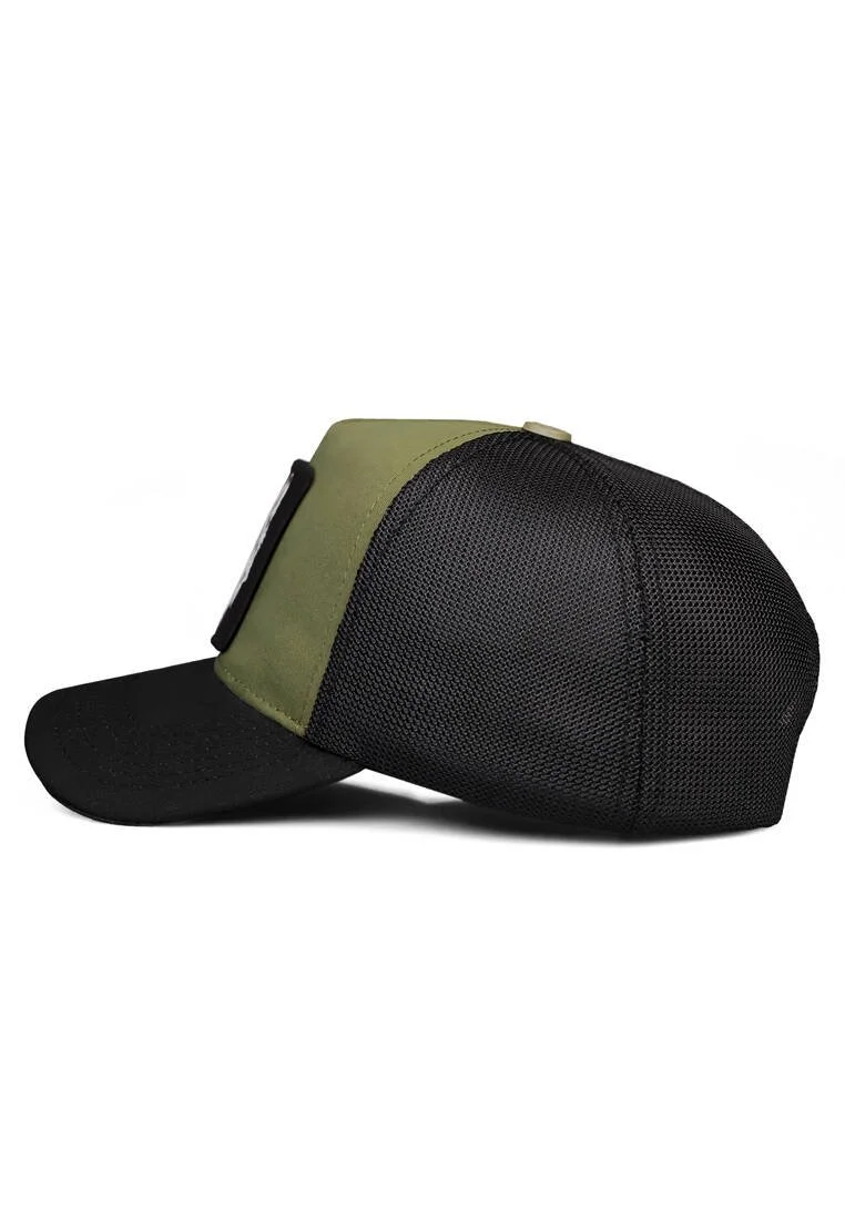 Unisex Khaki-Black Cap - Trucker Premium Cap