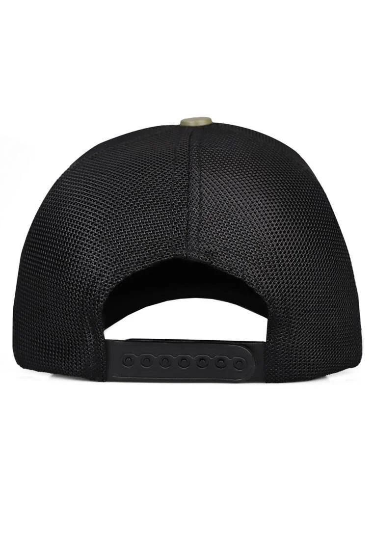 Unisex Khaki-Black Cap - Trucker Premium Cap