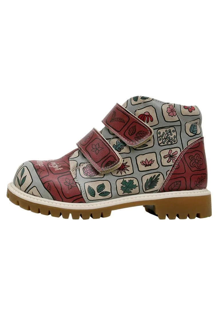 Kids Vegan Leather Multicolor Boots - Cold Rainy Night=Good Sleep Design