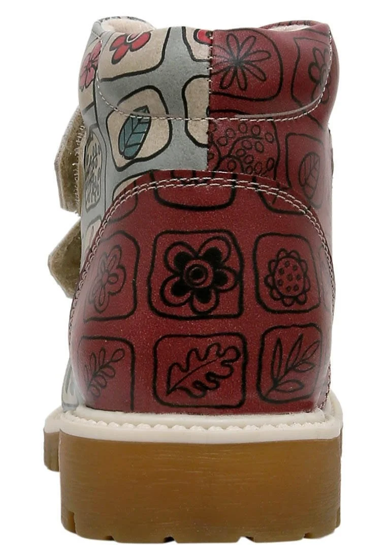 Kids Vegan Leather Multicolor Boots - Cold Rainy Night=Good Sleep Design