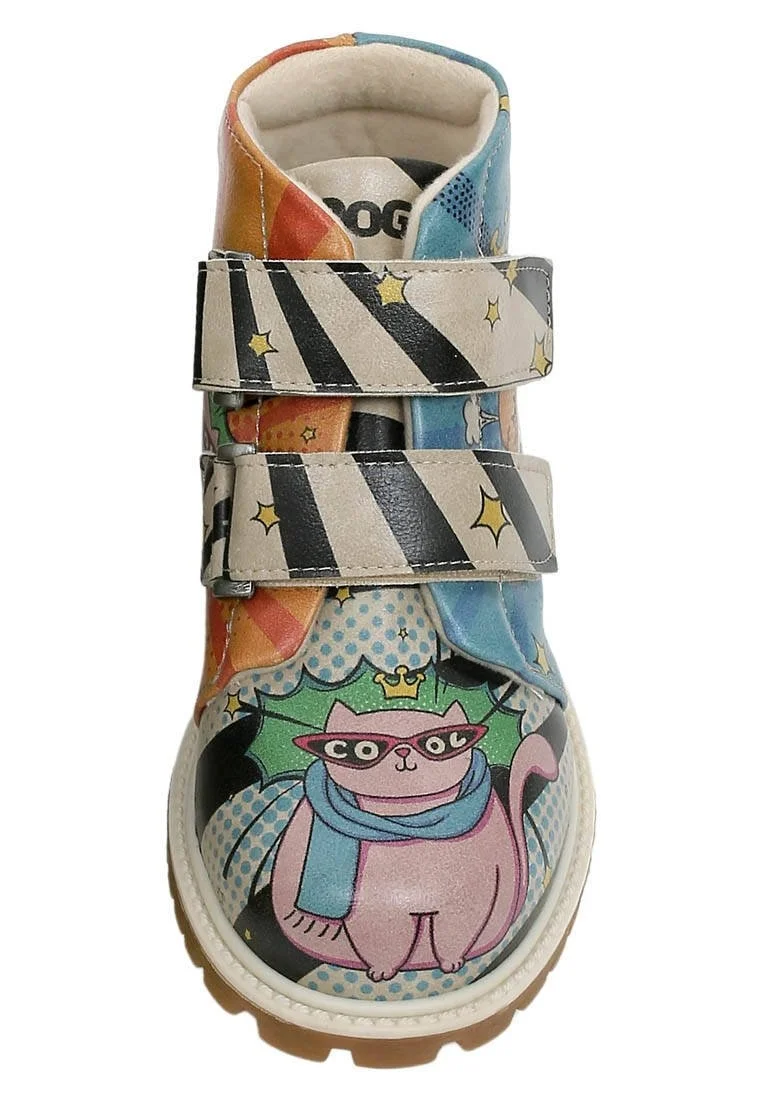 Kids Vegan Leather Multicolor Long Boots - Dogo Cool Design