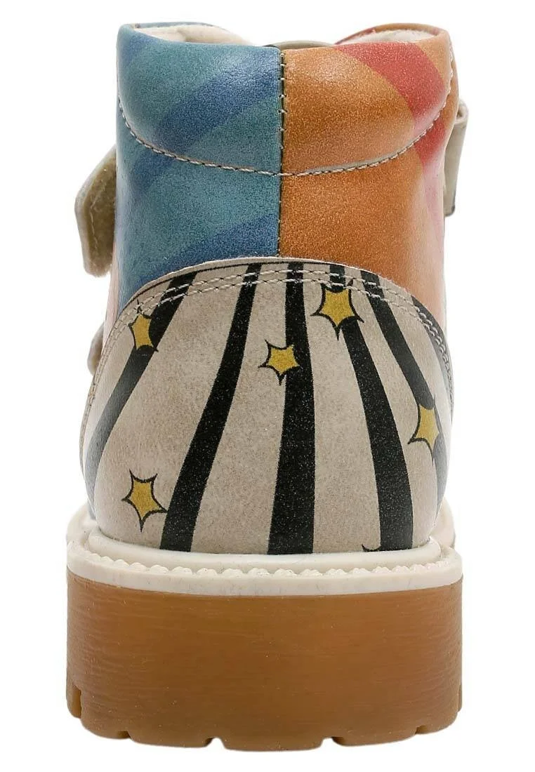 Kids Vegan Leather Multicolor Long Boots - Dogo Cool Design