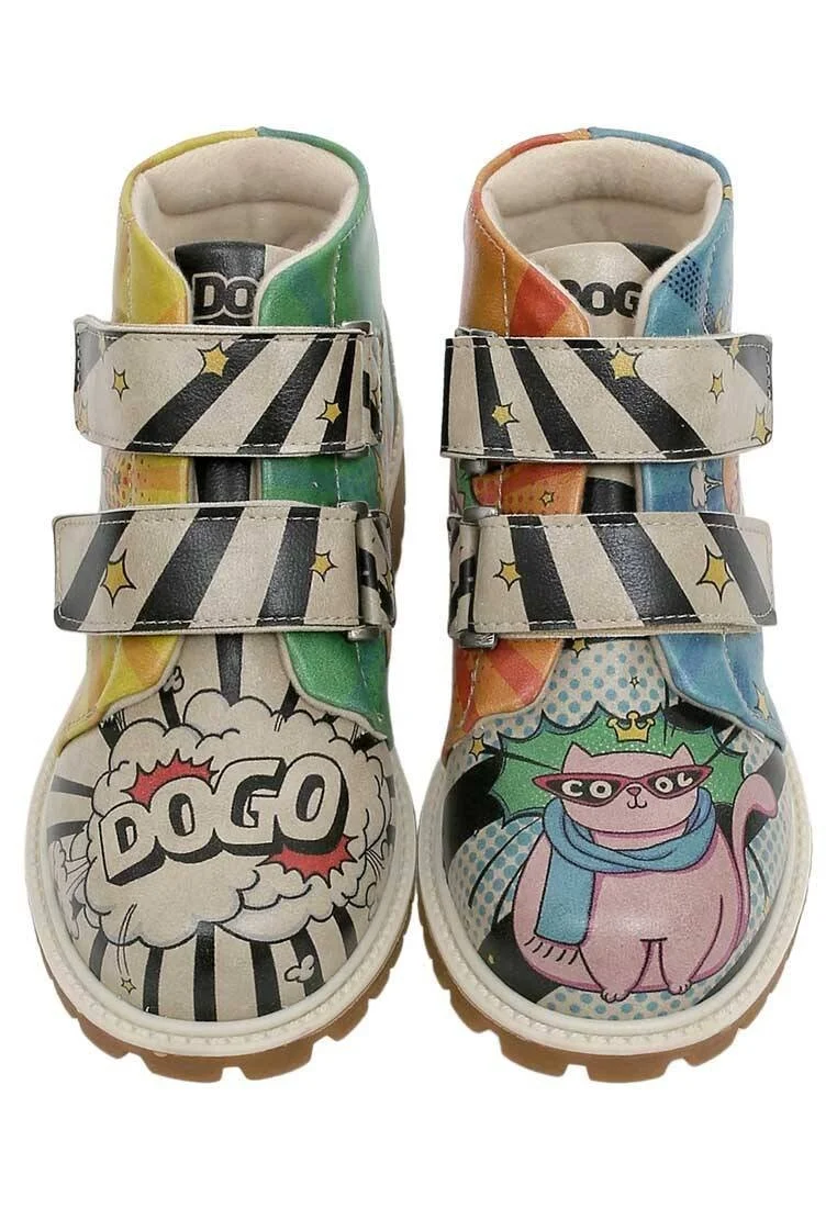 Kids Vegan Leather Multicolor Long Boots - Dogo Cool Design