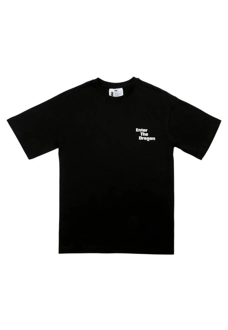 Men Vegan Black T-Shirt - Warner Bros Enter the Dragon Design