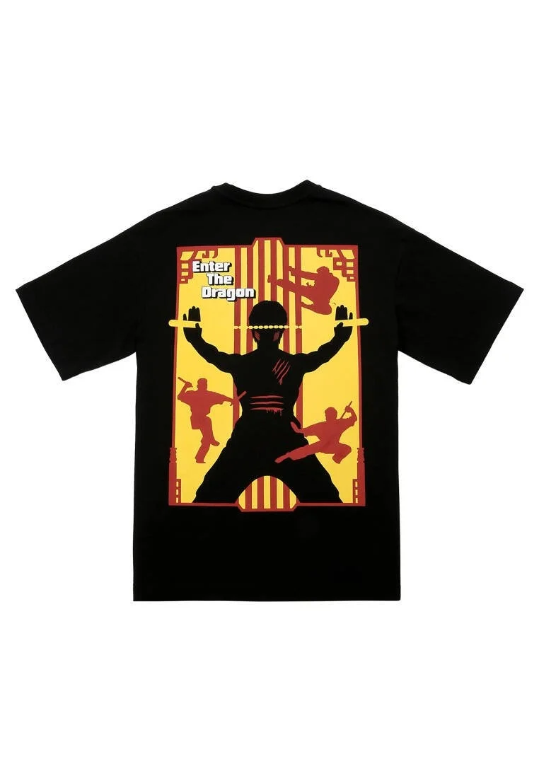 Men Vegan Black T-Shirt - Warner Bros Enter the Dragon Design