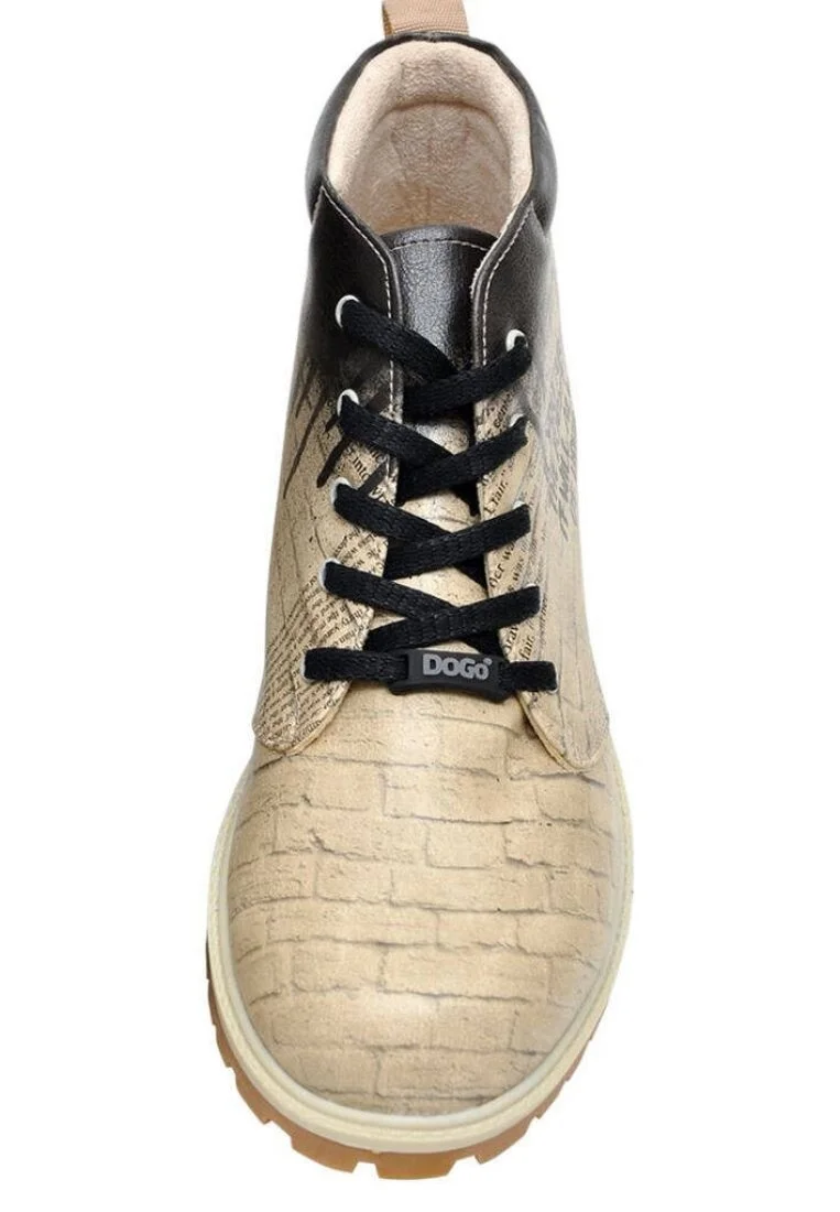Men Vegan Leather Beige Ankle Boots - The Right Path Design