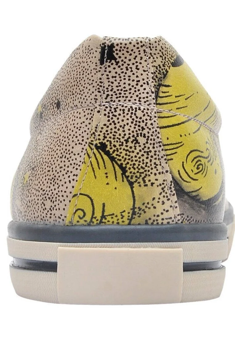 Men Vegan Leather Beige Sneakers - Universe Design
