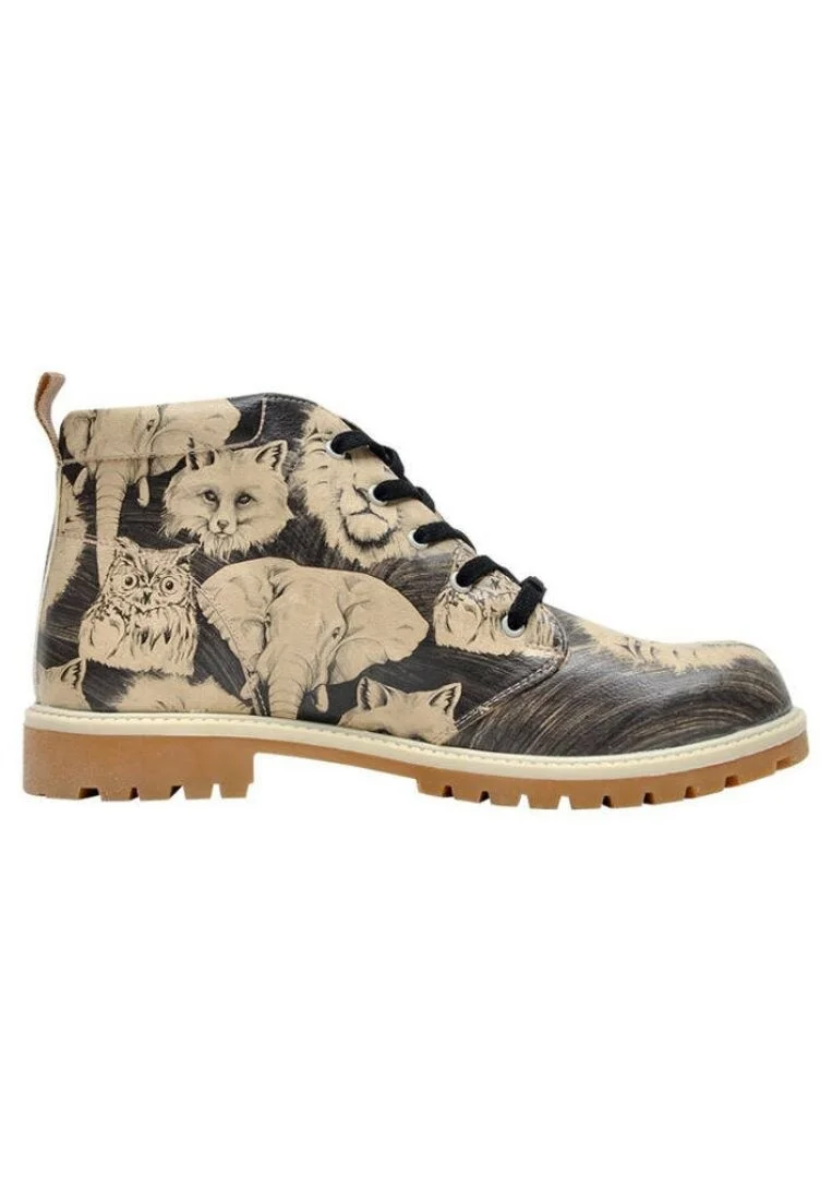 Men Vegan Leather Black Ankle Boots - Wild and Free Design