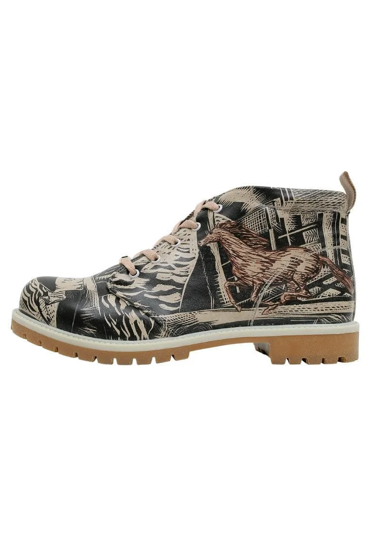 Men Vegan Leather Black Ankle Boots - No Limits Design