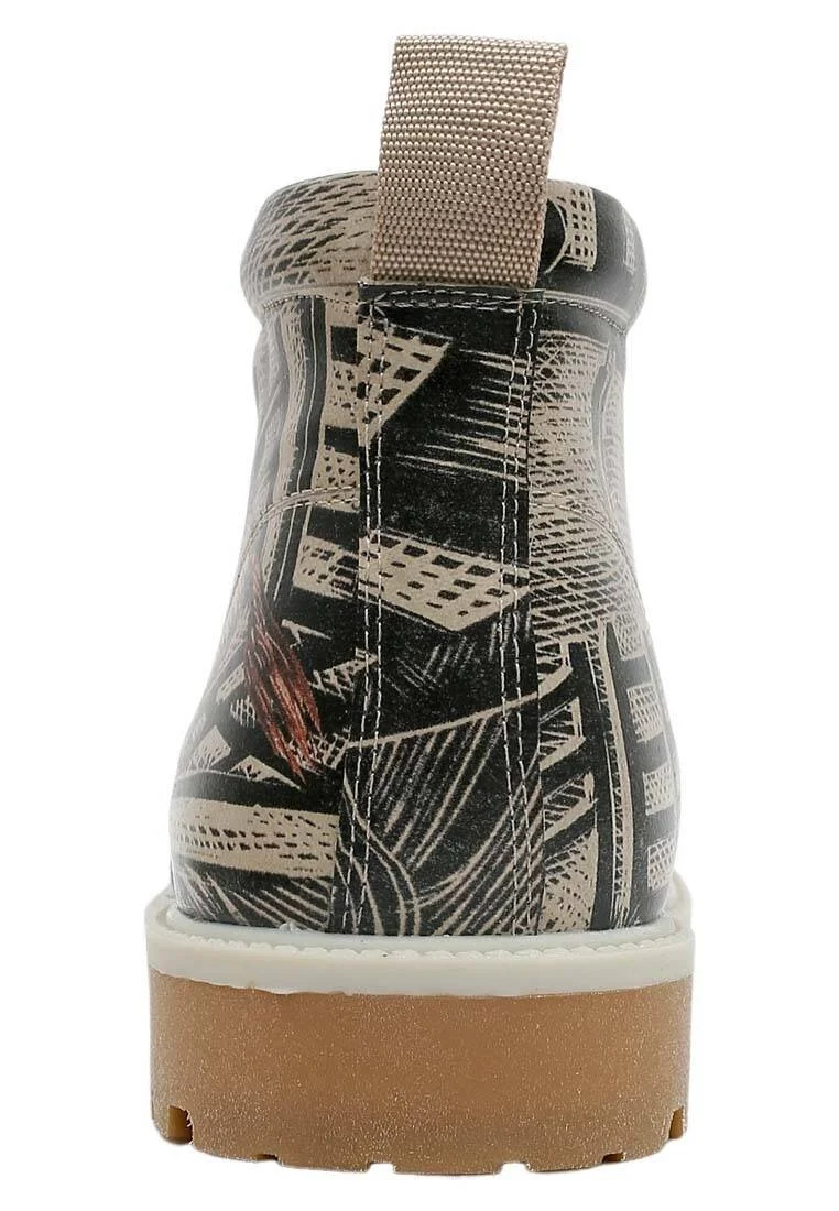 Men Vegan Leather Black Ankle Boots - No Limits Design