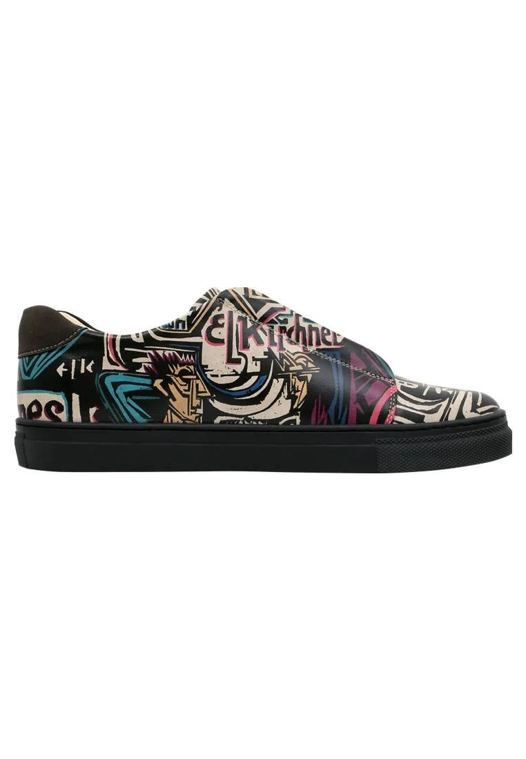 Men Vegan Leather Black Slip On Sneakers - Ludwig Design