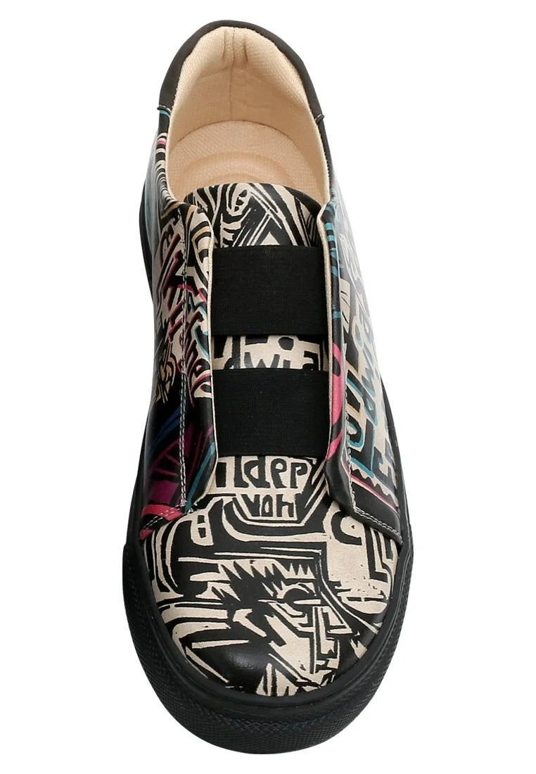 Men Vegan Leather Black Slip On Sneakers - Ludwig Design