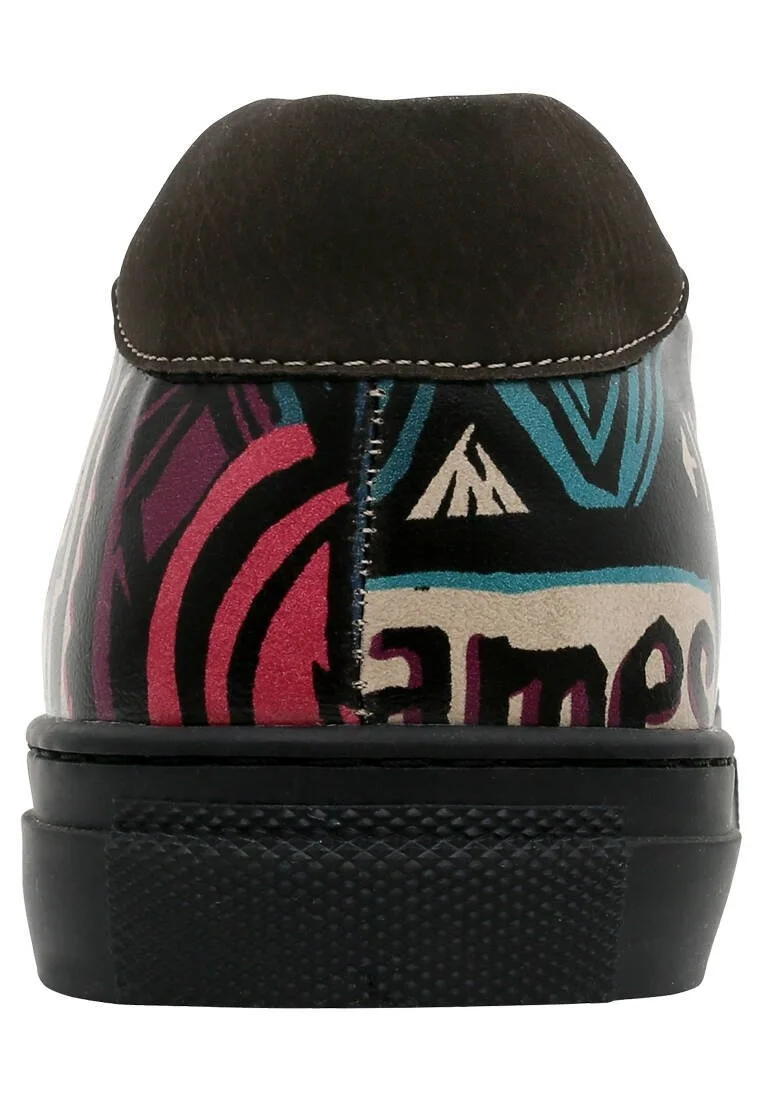 Men Vegan Leather Black Slip On Sneakers - Ludwig Design