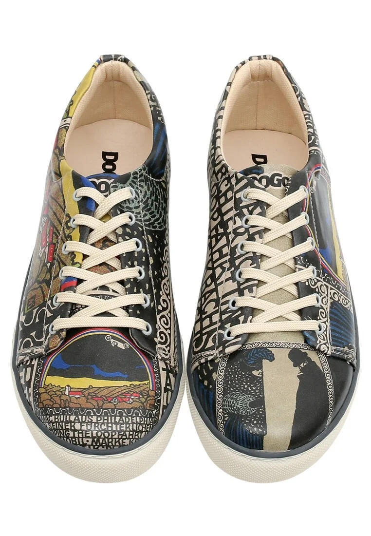 Men Vegan Leather Black Sneakers - Variete Nummer 11 Design