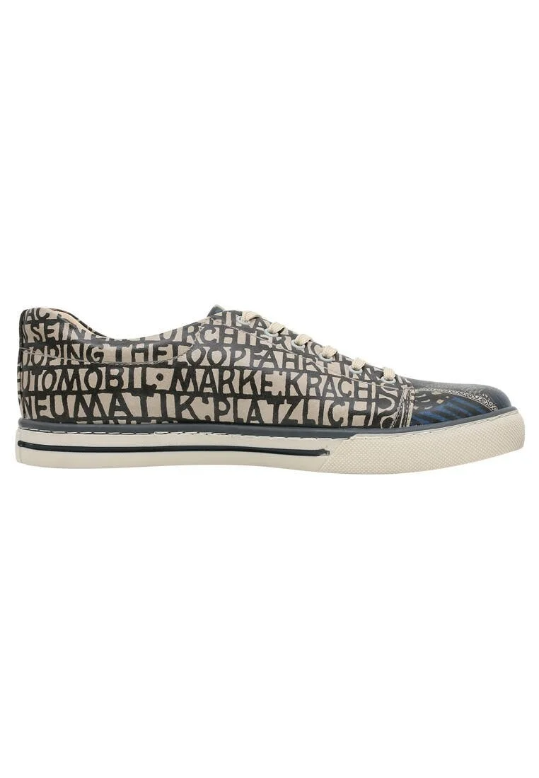 Men Vegan Leather Black Sneakers - Variete Nummer 11 Design