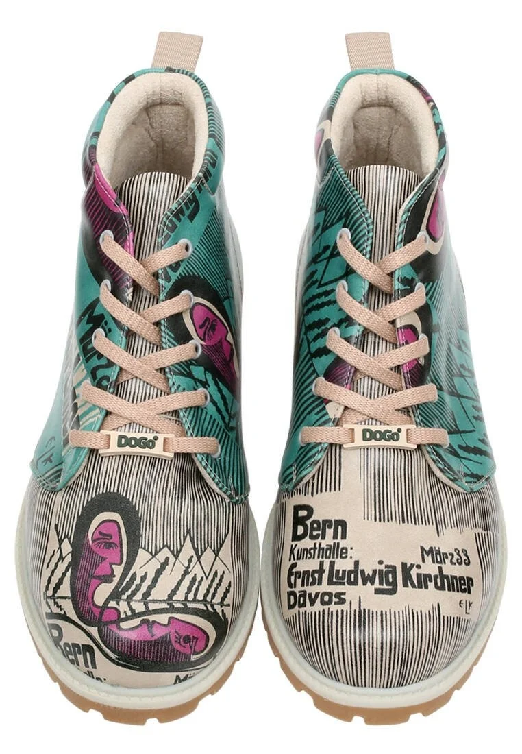 Men Vegan Leather Multicolor Ankle Boots - Kunsthalle Design