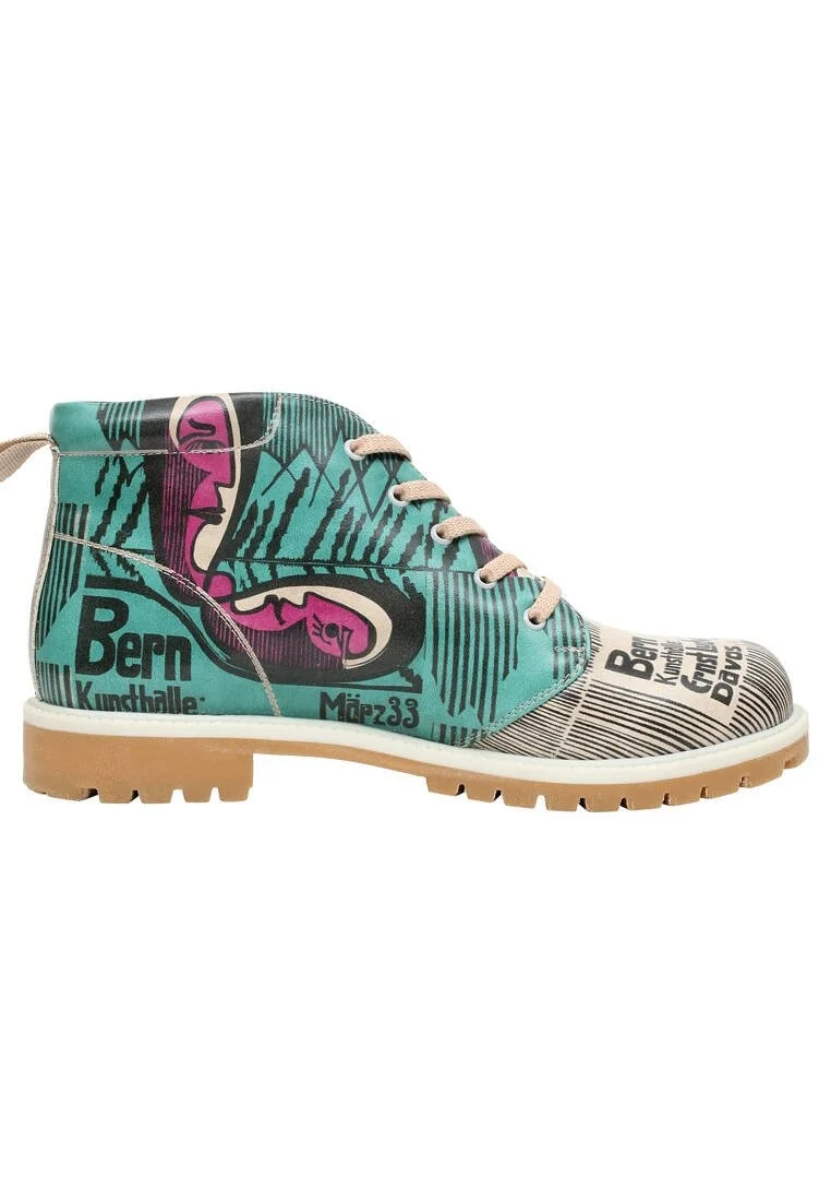 Men Vegan Leather Multicolor Ankle Boots - Kunsthalle Design