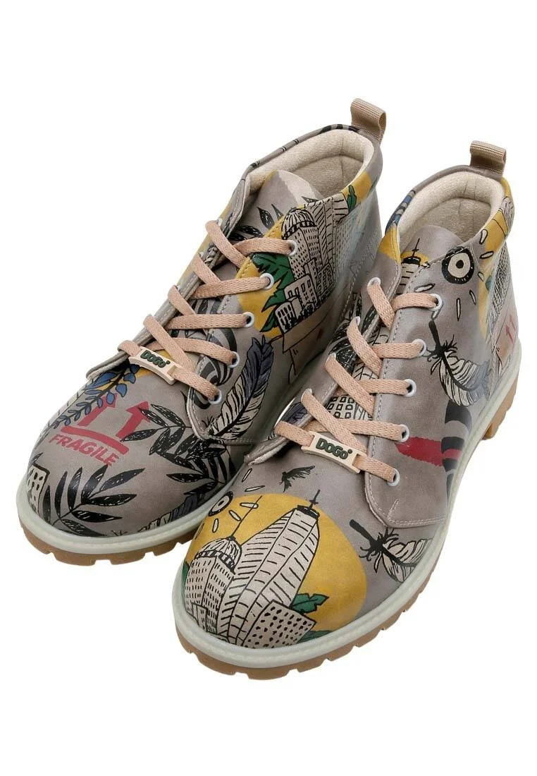Men Vegan Leather Multicolor Ankle Boots - Fragile Design