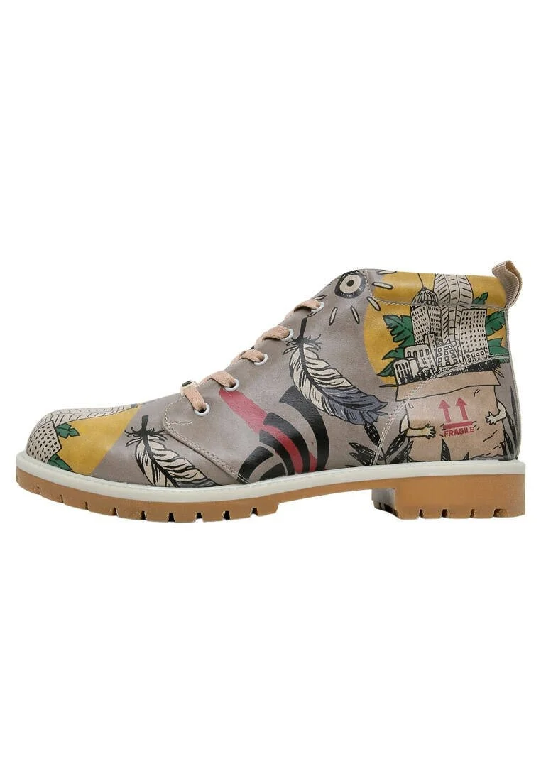 Men Vegan Leather Multicolor Ankle Boots - Fragile Design