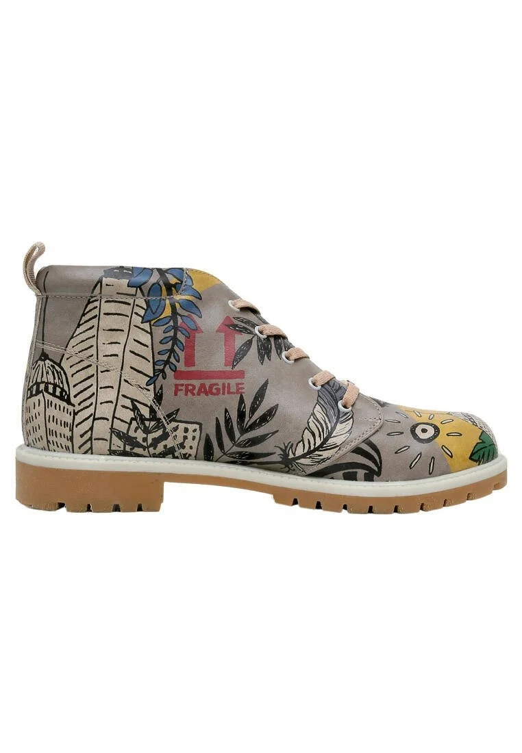 Men Vegan Leather Multicolor Ankle Boots - Fragile Design