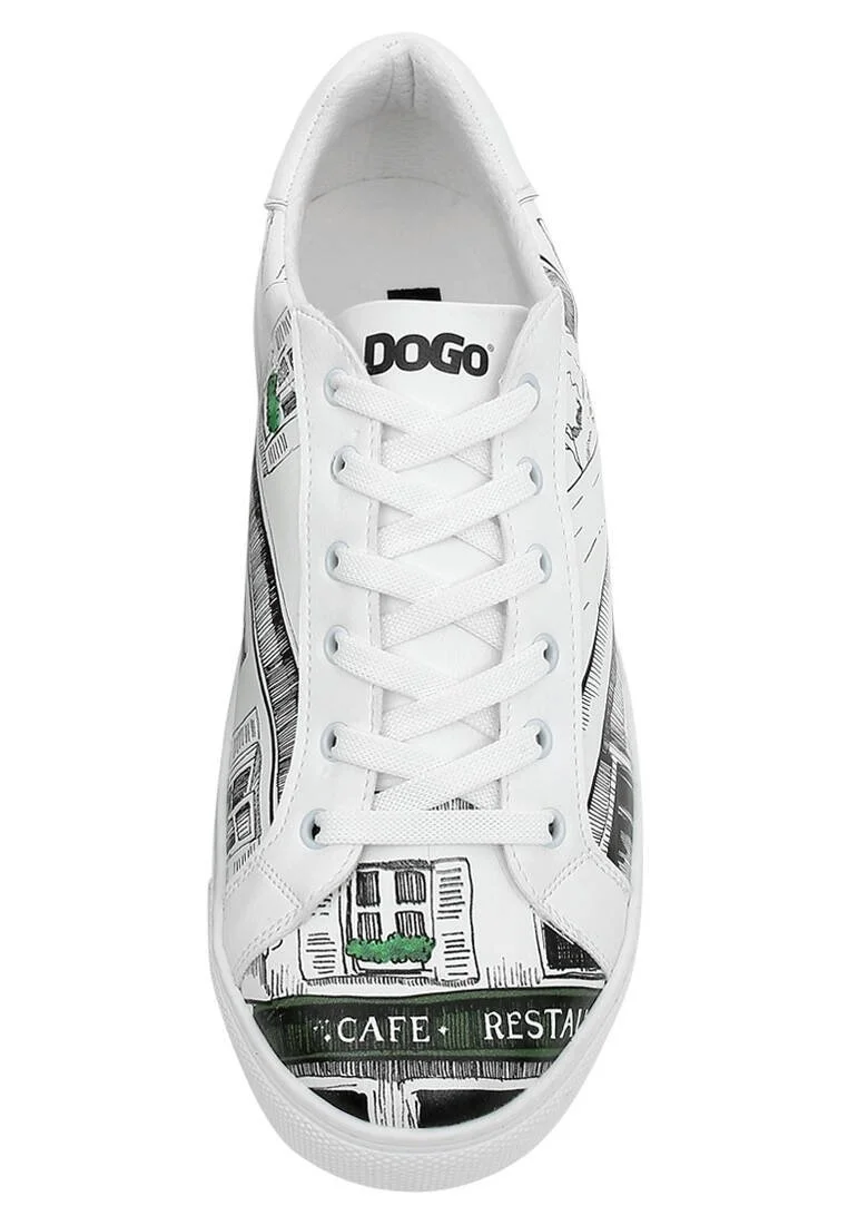 Men Vegan Leather White Sneakers - La Vie Parisienne Design