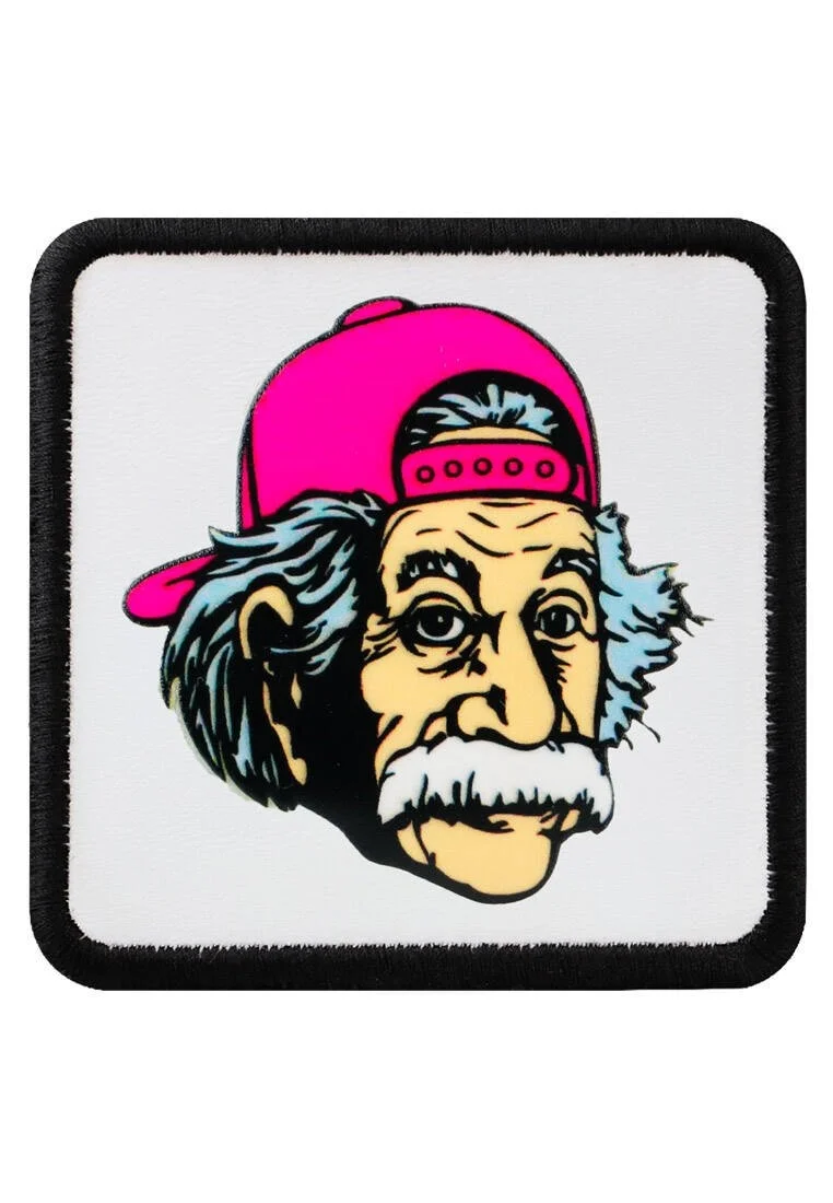 Unisex Multicolor Removable Hat Patch- Einstein Pink Cap Design