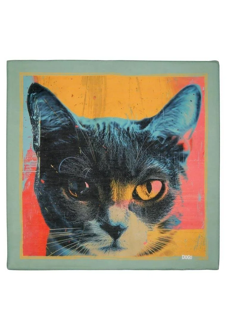 Multicolor Scarf - Pop Cat Design