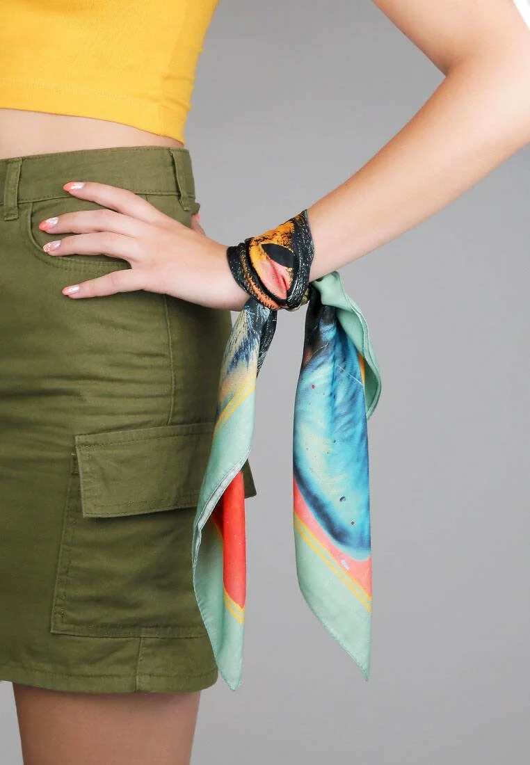 Multicolor Scarf - Pop Cat Design