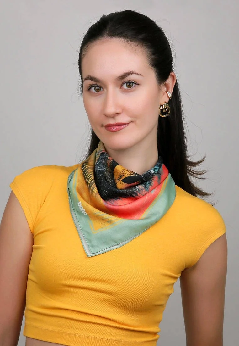 Multicolor Scarf - Pop Cat Design